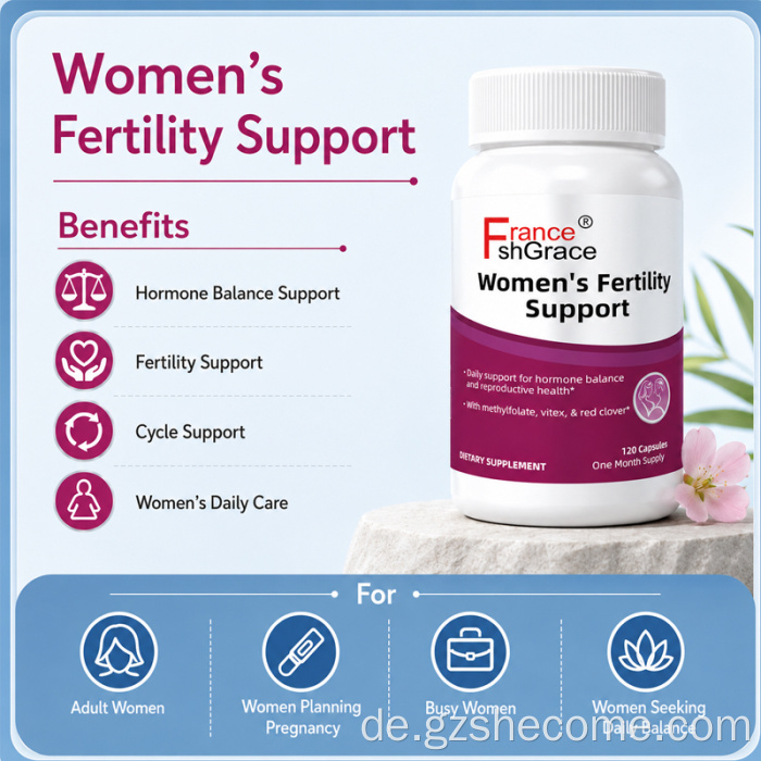 Fruchtbarkeitsunterstützungskapseln für den Hormonhaushalt bei Frauen